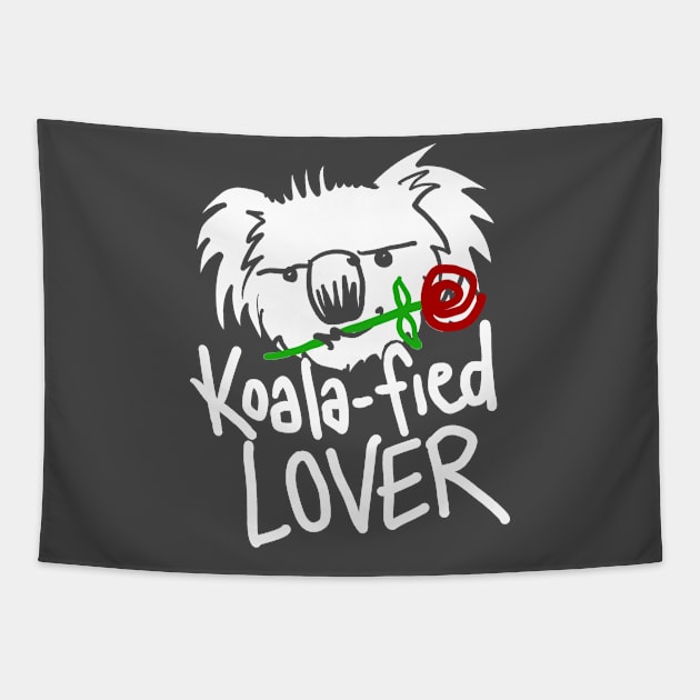 "Koalafied Lover" Australian Themed for Valentine's Day Tapestry by sketchnkustom