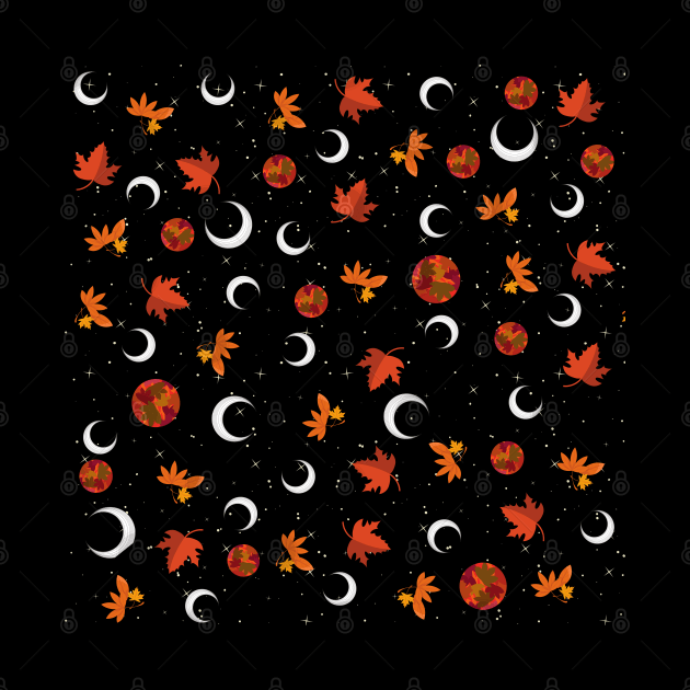 Autumn Moon Maple pattern by Sierraillustration