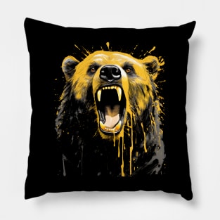 Black Bear Painting Pillow