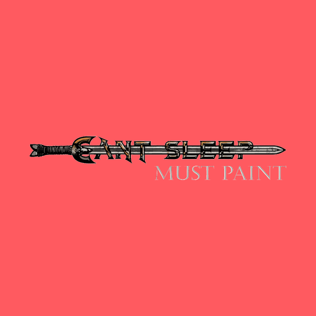 CAN'T SLEEP, MUST PAINT Sword Logo by CantSleepMustPaint