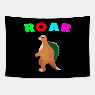 cute dinosaur backtoschool quote Colors Tapestry