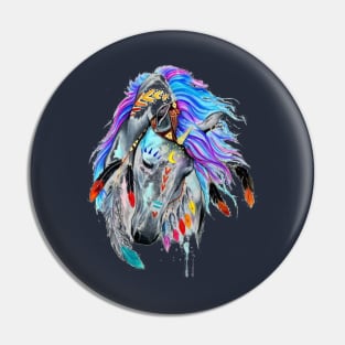 Colorful horse head Pin