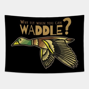 Vintage Flying Duck Tattoo Tapestry