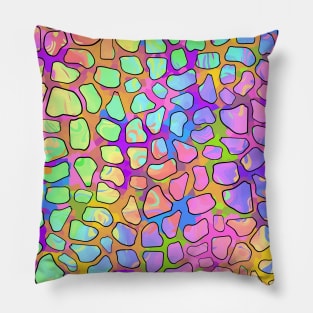 BRIGHT Giraffe Spots Print Pattern Pillow