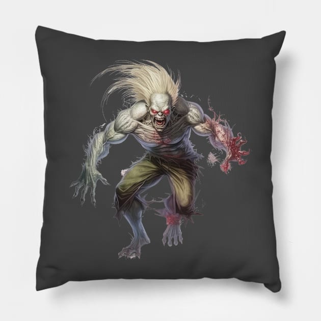 Zombie Saiyan: Powering Up the Undead Pillow by MerlinArt