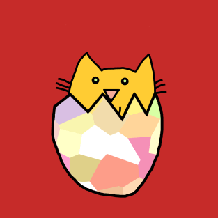 Small Kitty Cat Hatching from Easter Egg T-Shirt