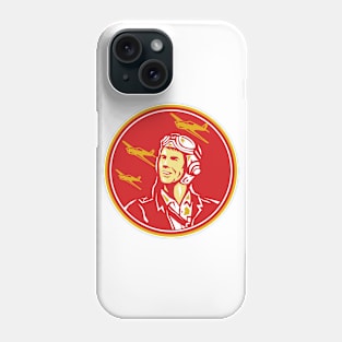 Pilot With Airplanes Flying Phone Case