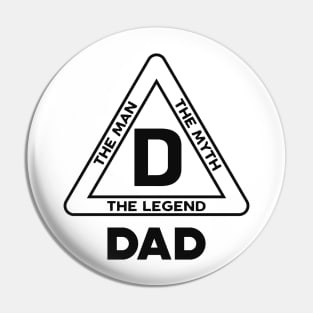 Dad - The Man The Myth The Legend Pin