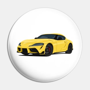 Supra 5th Generation GR A90 yellow Pin