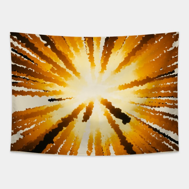 Yellow star explosion. Tapestry by BumbleBambooPrints
