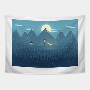 Snowy Mountains Tapestry