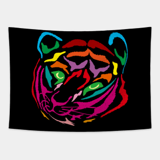 Colorful Tiger Tapestry