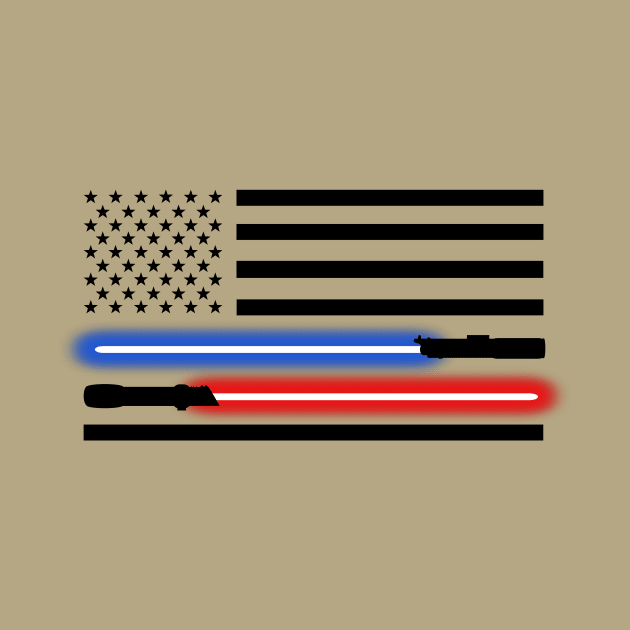 Light saber American flag Horizontal by turborx