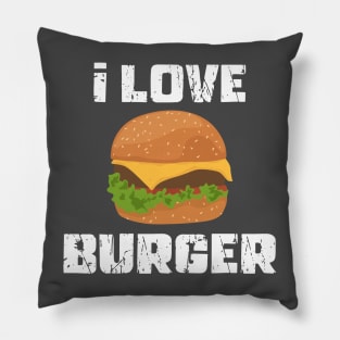 i love burger Pillow