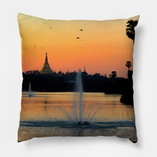 Yangon Fountains Pillow