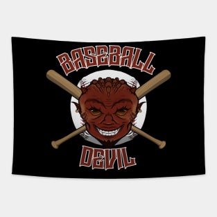 Baseball Devil Tapestry