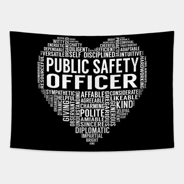 Public Safety Officer Heart Tapestry by LotusTee