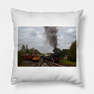 Leaving Corfe Castle Pillow