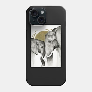 watercolor elephant Phone Case