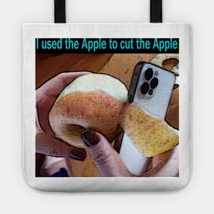 I used the Apple to cut the Apple #iPhones Tote