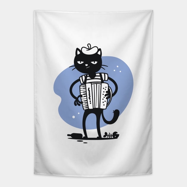 Chansons Cat Tapestry by zoljo