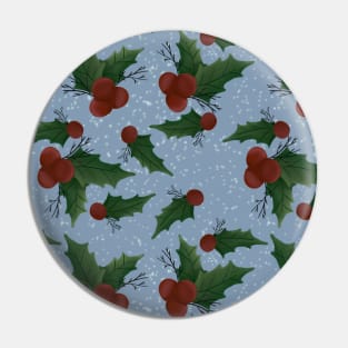 Christmas Holly Pin