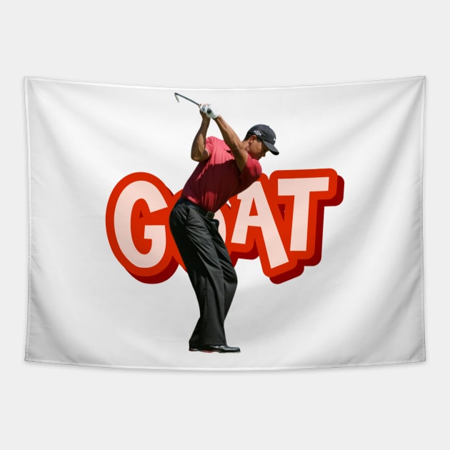 Tiger Woods Golf Swing Tapestry by YungBick