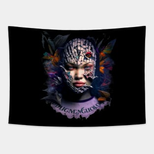 Chic Chill: The Balaclava Mask T-Shirt Tapestry