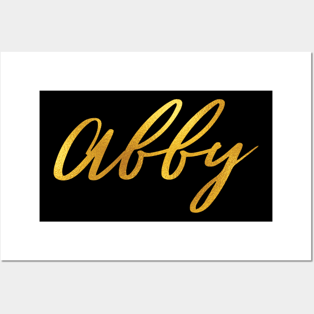 Abby Name Hand Lettering in Faux Gold Letters - Abby - Posters and Art  Prints