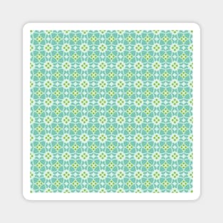 Mediterranean sky blue tiles seamless pattern Magnet
