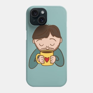 I Love Coffee Boy Phone Case