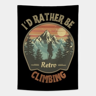 I'd Rather Be Climbing. Retro Climbing Tapestry