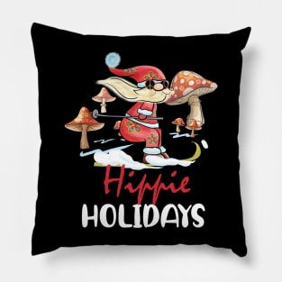 Hippie Holidays Christmas Pillow