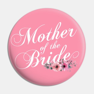 Simple and Elegant Mother of the Bride Floral Calligraphy Pin