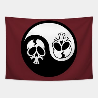 Yinyang Skulls Tapestry