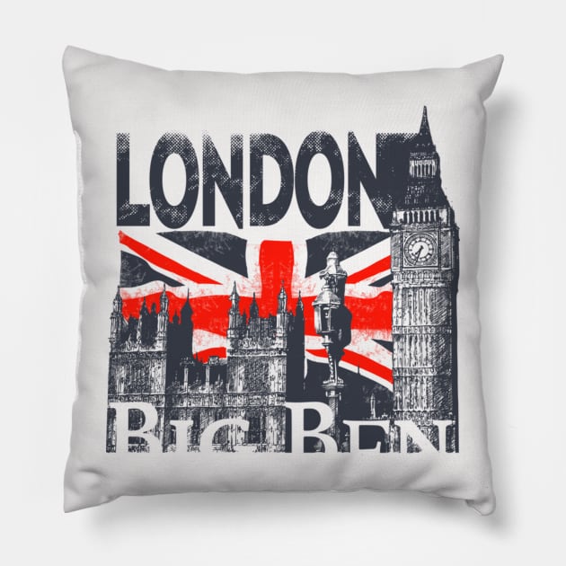 London Souvenir Pillow by Happy Art Designs