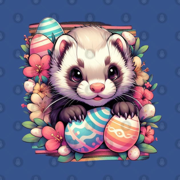 Ferociously Cute Easter Ferret by Malus Cattus