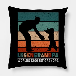 Vintage Fathers Day Father LegenFather World's Coolest Father Pillow