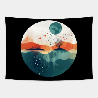 Whimsical Abstract Fantasy Nature-Infused Urban T-Shirt Tapestry