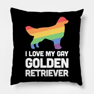 Golden Retriever - Funny Gay Dog LGBT Pride Pillow