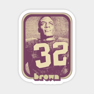 Jimmy Brown / Retro Football Fan Design Gift Magnet