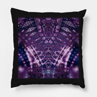 Purple Fractal Lace V Shape Pillow