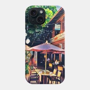 Dining in the Belair Courtyard, Cocoa Village, FL Phone Case