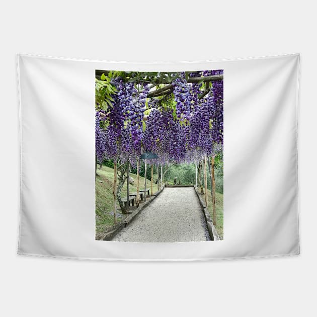 Purple Wisteria Tapestry by ephotocard