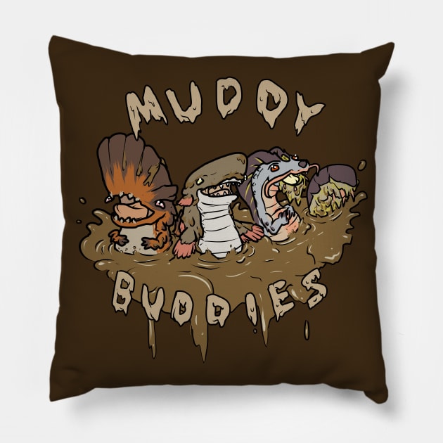 Muddy Buddies Pillow by Fudepwee