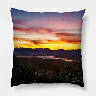 Sunset landscape photography,  sky colors Pillow