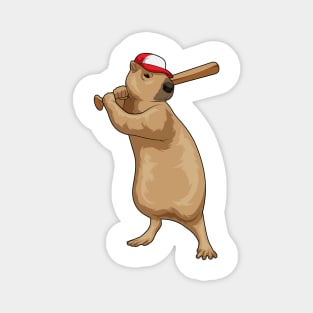 Capybara Baseball Baseball bat Magnet