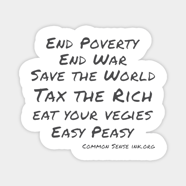 End Poverty Magnet by Mel's Stuff