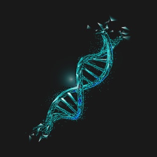 Blue DNA String Biology T-Shirt