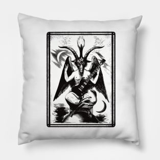 Baphomet sg guitar transparent Pillow